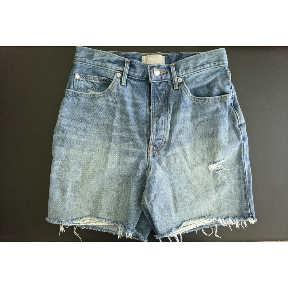 Everlane The Rigid Way High Short Organic Cotton Denim Shorts Size 28
